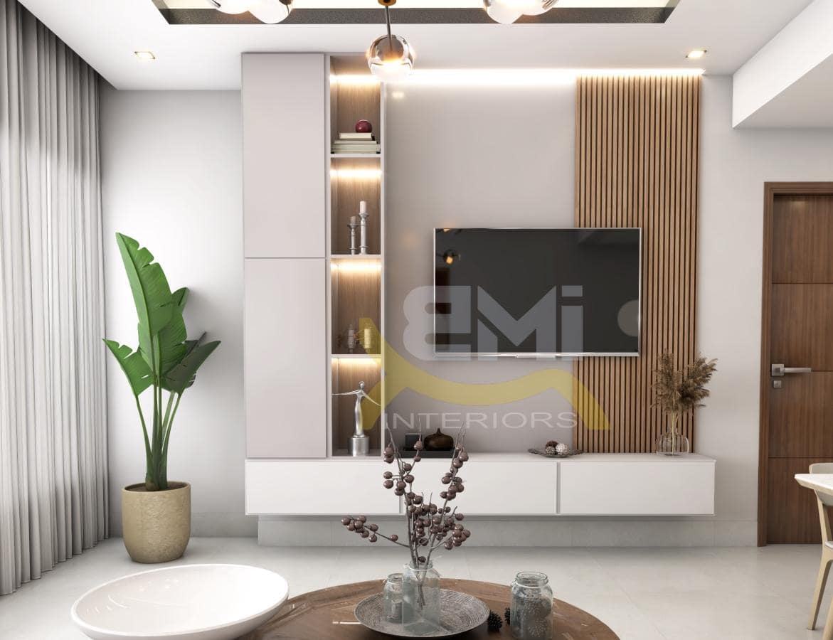 3D model of luxury TV lounge interior in Dubai Marina